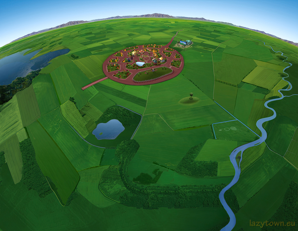 Cgi town top view 05