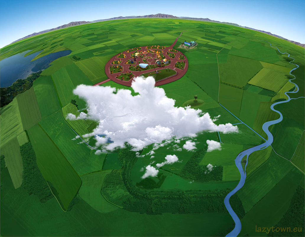 Cgi town top view 07