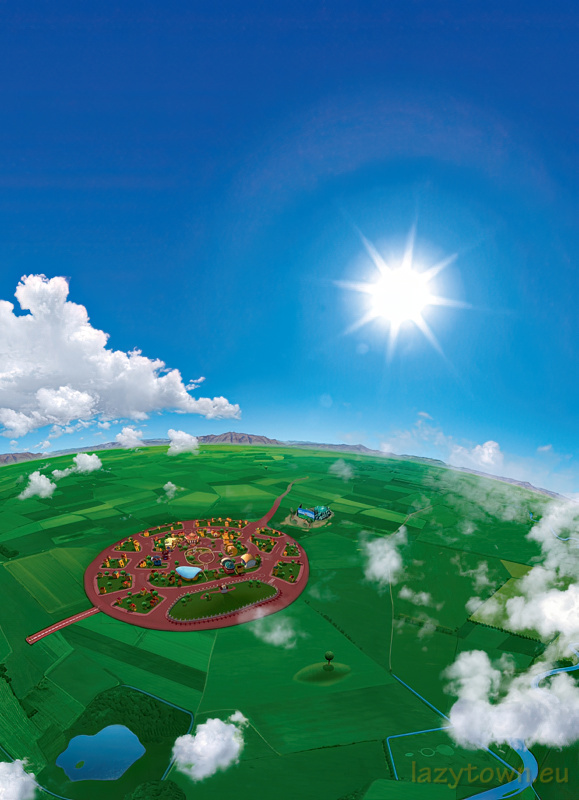 Cgi town top view 08